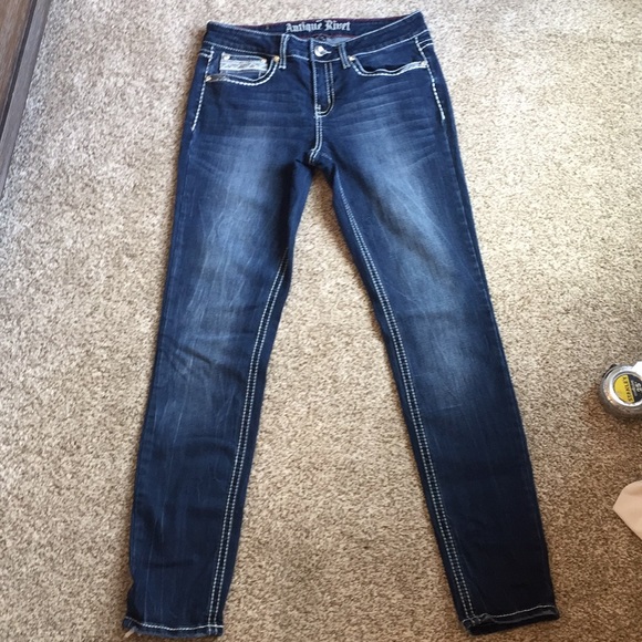 Antique Rivet Skinny Jeans - Picture 1 of 5